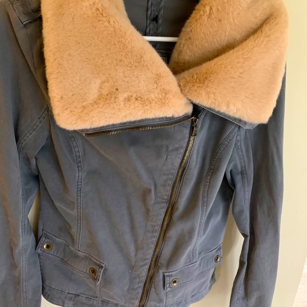 Faux fur light jacket